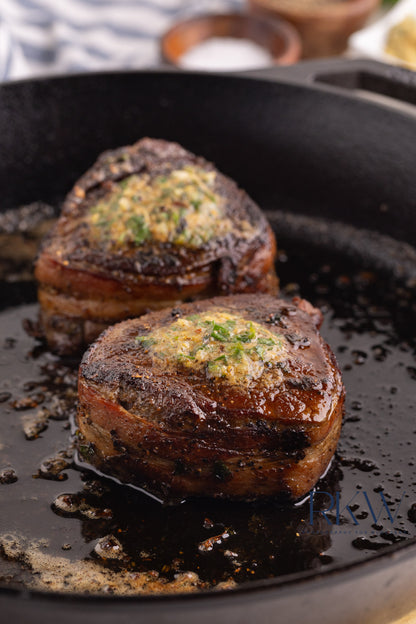 Bacon Wrapped Filet Mignon with Cowboy Butter- Exclusive