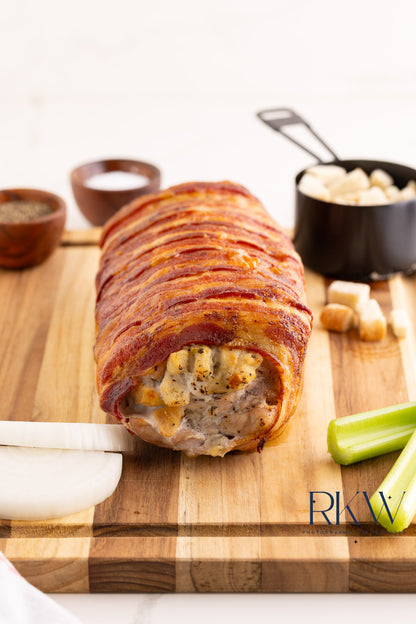 Bacon Wrapped Stuffed Pork Loin- Exclusive