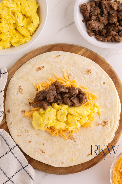 Sausage/Bacon Breakfast Burritos- Exclusive